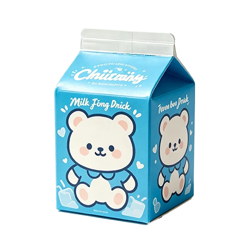 Leche De Dibujos Animados En Caja
