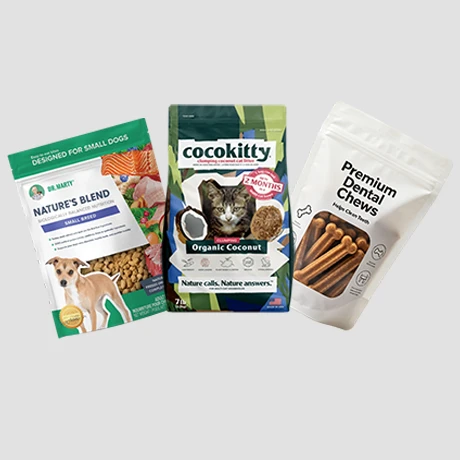 Alimentos para mascotas en bolsas