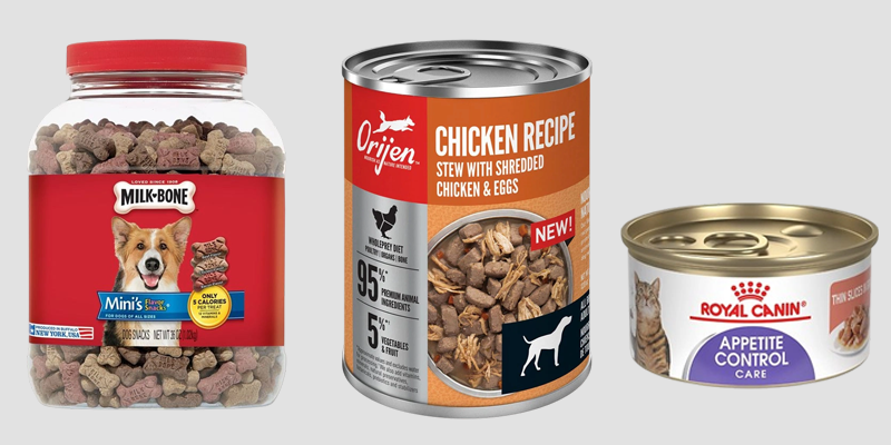 Comida para mascotas enlatada y en frascos