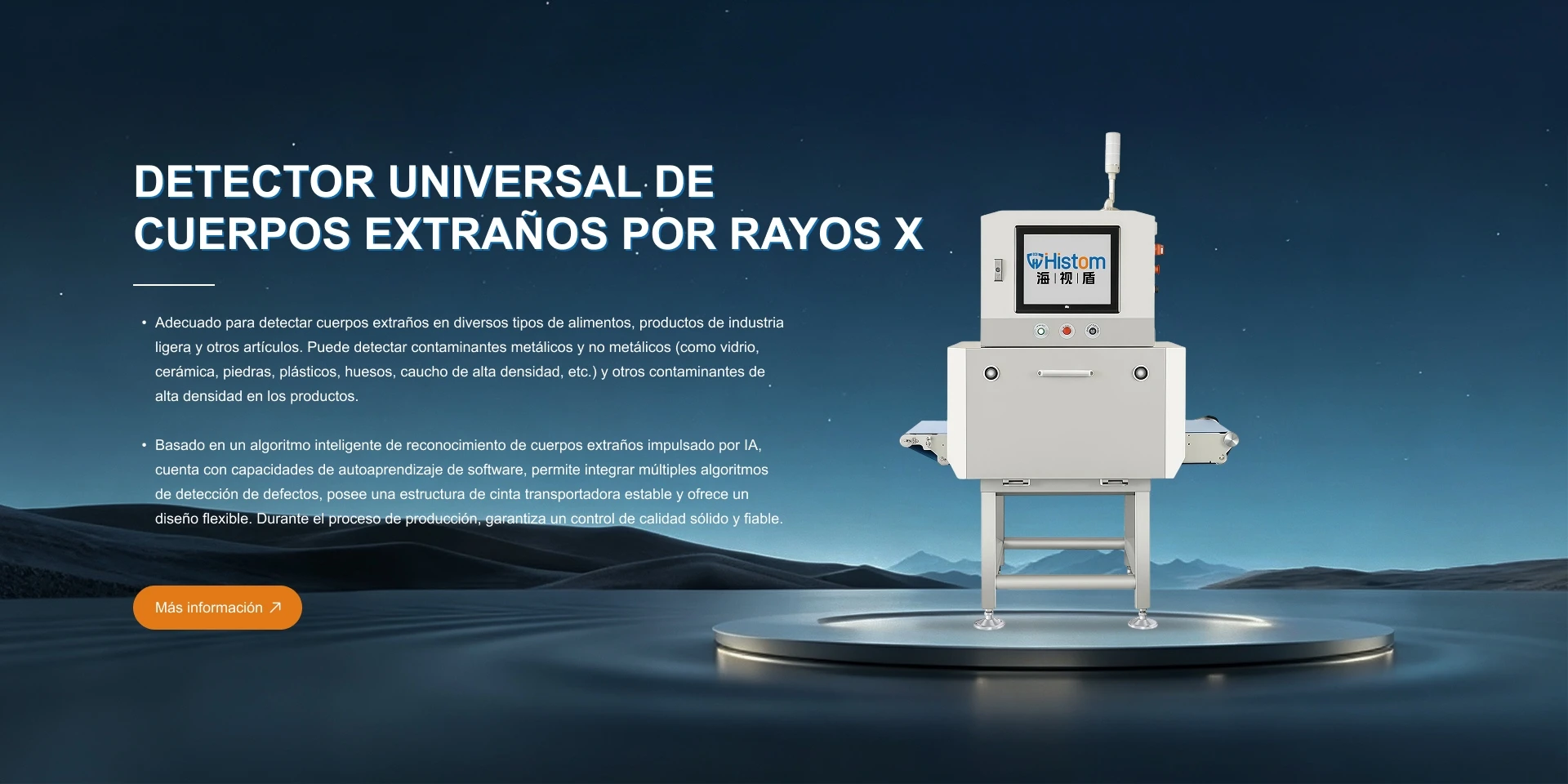 DETECTOR UNIVERSAL DE CUERPOS EXTRA&Ntilde;OS POR RAYOS X